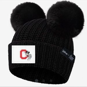 Mickey Mouse The Ohio State Black Double Pom Beanie
